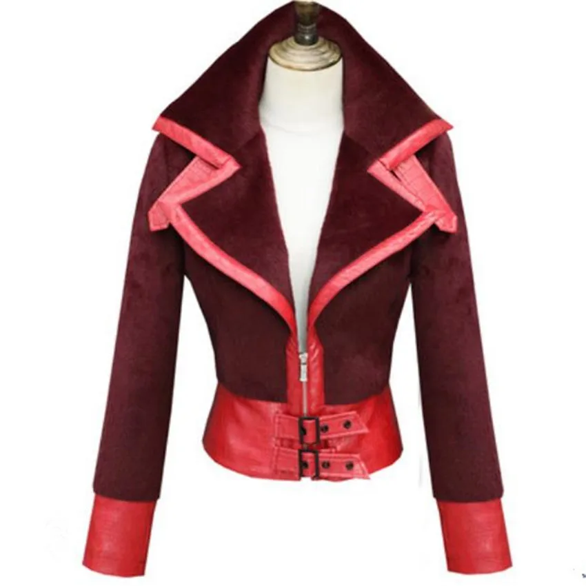 New arrival winter fashion fur stitching pu thick jacket women short slim warm cotton-padded jacket
New arrival winter fashion fur stitching pu thick jacket women short slim warm cotton-padded jacket