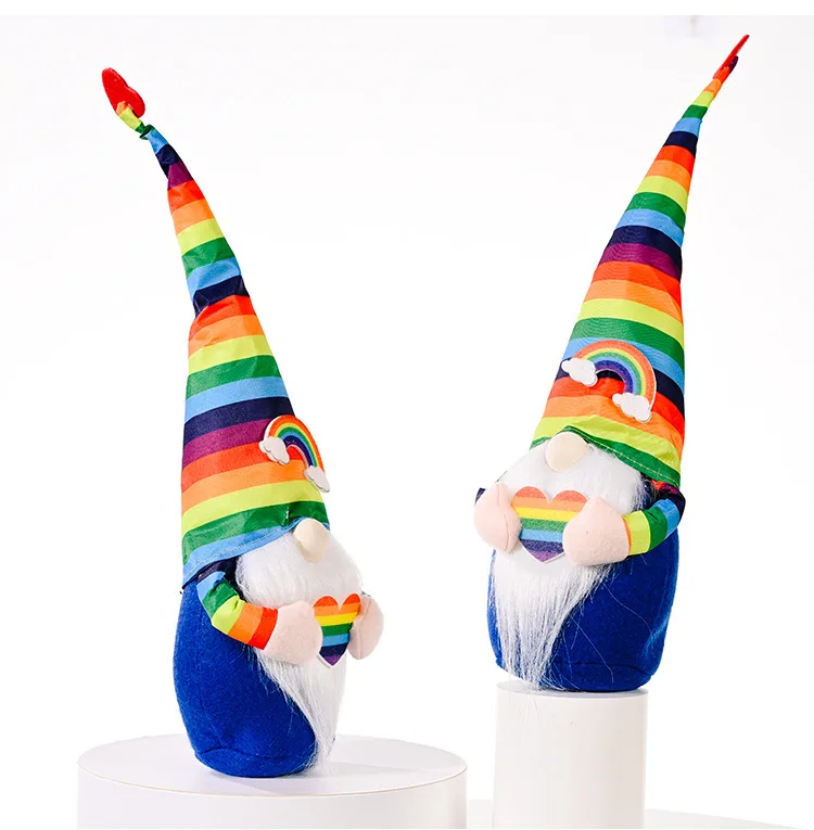New Rainbow Pointed Hat Dwarf Doll Holding Love Elf Rudolph Colorful Doll Home gnome Decoration.
New Rainbow Pointed Hat Dwarf Doll Holding Love Elf Rudolph Colorful Doll Home gnome Decoration.