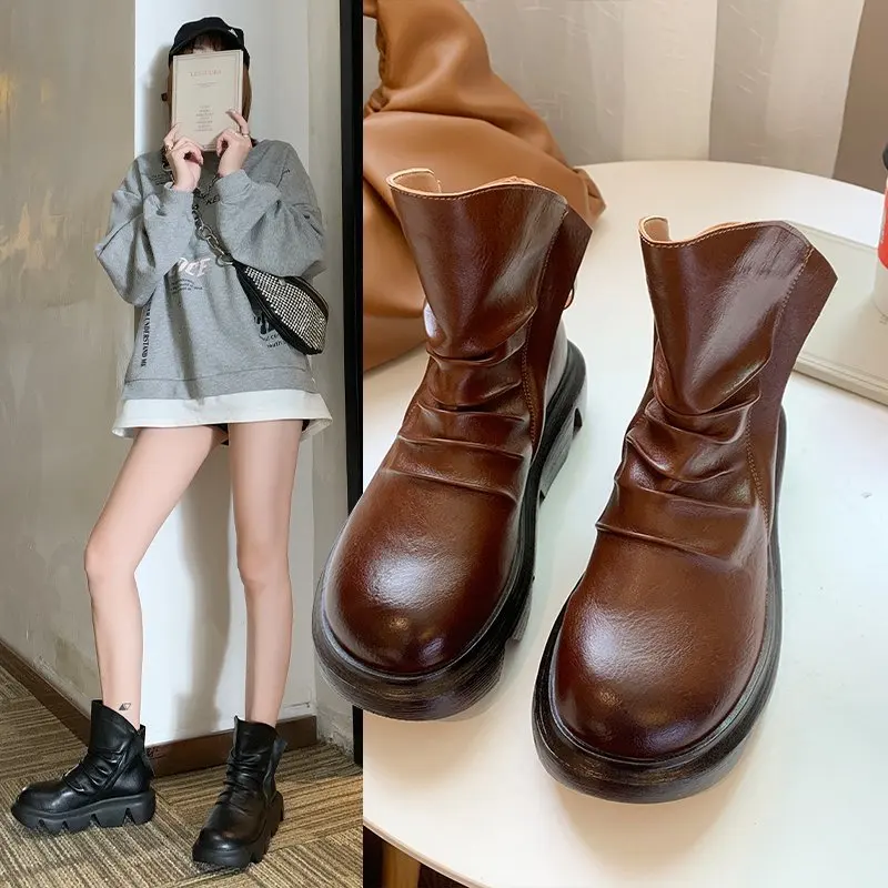 2021 Winter Boots Women's Fashion Thick Heel Boots Hot Boots Round Toe Plus Size Short Boots Botas De Mujer Femelle
2021 Winter Boots Women's Fashion Thick Heel Boots Hot Boots Round Toe Plus Size Short Boots Botas De Mujer Femelle