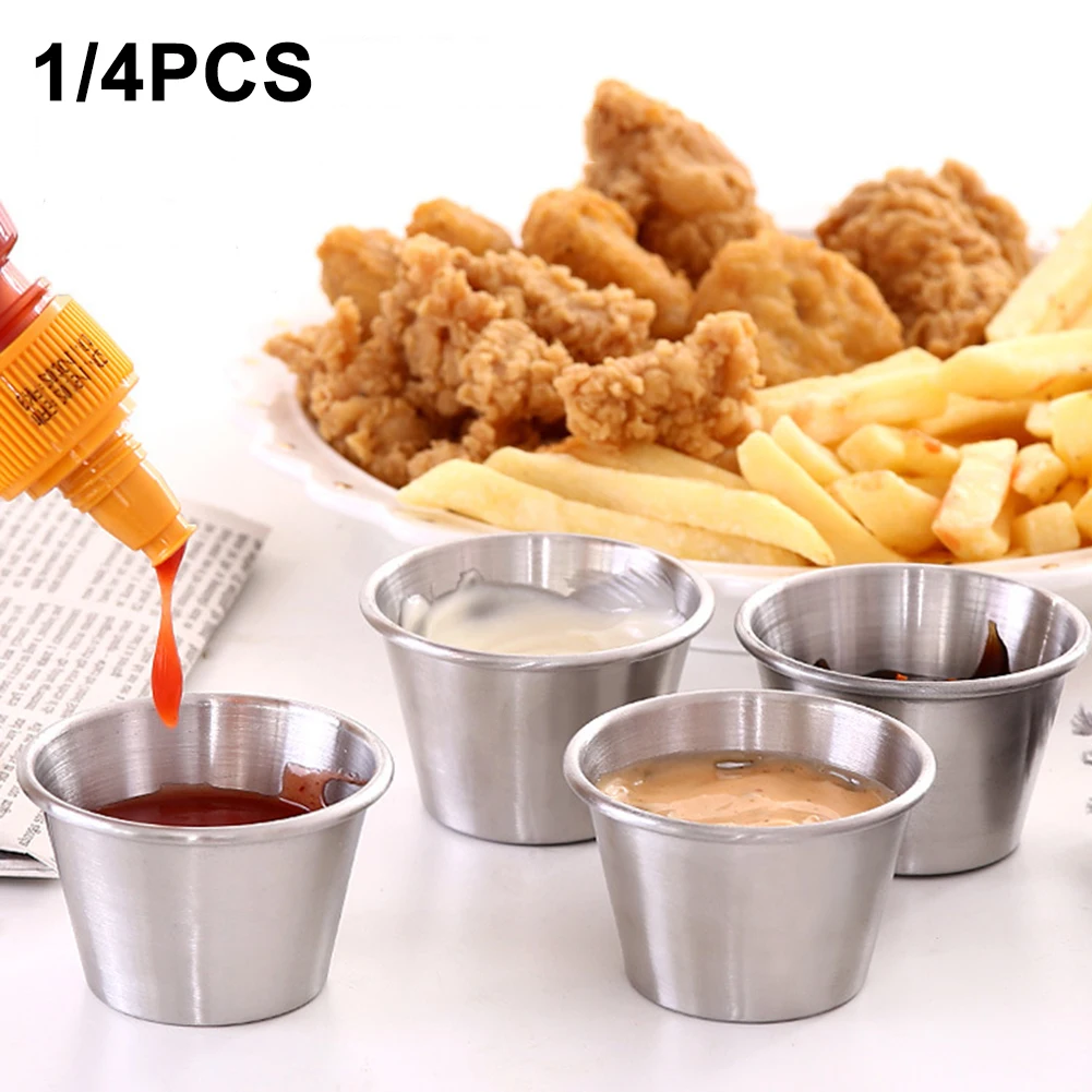 1/4pcs 50ml Stainless Steel Condiment Sauce Cups Rust-Resistan Tomato Sauce Container Dipping Bowl for Restaurant Home Party
1/4pcs 50ml Stainless Steel Condiment Sauce Cups Rust-Resistan Tomato Sauce Container Dipping Bowl for Restaurant Home Party