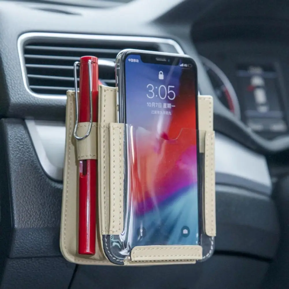 Auto Car Air Vent Hanging Faux Leather Mobile Phone Storage Bag Sundries Pouch Car Accessories
Auto Car Air Vent Hanging Faux Leather Mobile Phone Storage Bag Sundries Pouch Car Accessories