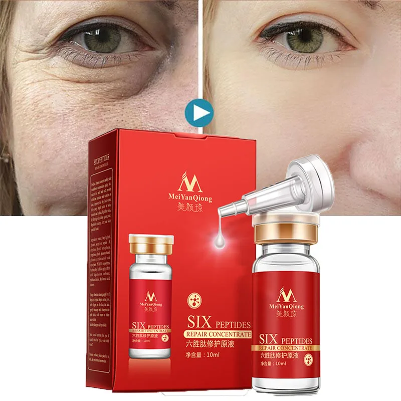 Effective Remove Wrinkles Face Serum Six Peptide Anti-Aging Fade Fine Lines Face Essence Care Whitening Moisturizing Repair Care
Effective Remove Wrinkles Face Serum Six Peptide Anti-Aging Fade Fine Lines Face Essence Care Whitening Moisturizing Repair Care