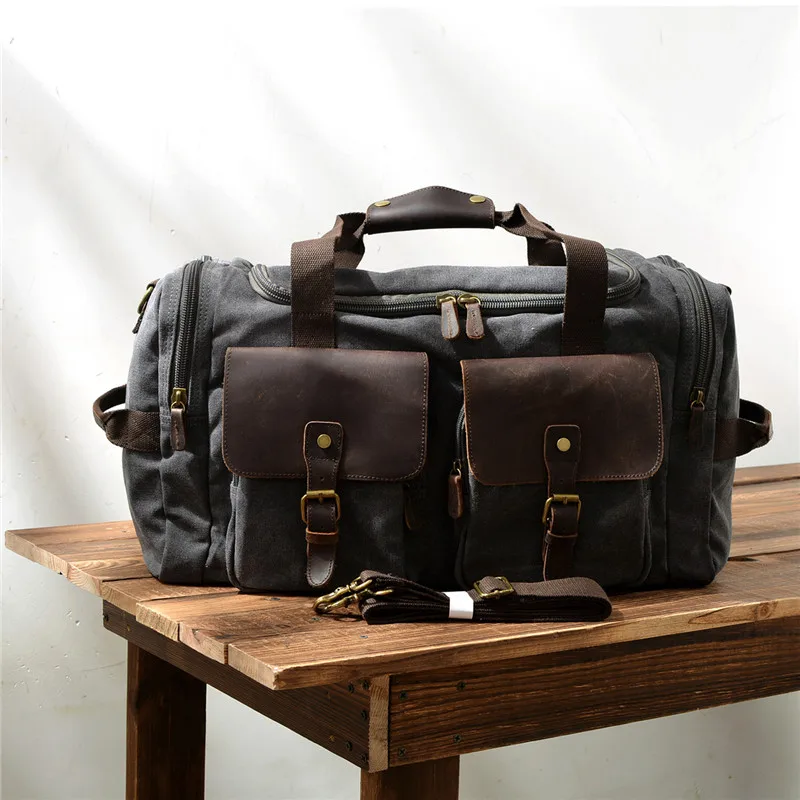 Dropshipping Leather Canvas Men Travel Bags Large Capacity Carry On Luggage Handbags Casual Male Duffel Bag Vintage Weekend Bag
Dropshipping Leather Canvas Men Travel Bags Large Capacity Carry On Luggage Handbags Casual Male Duffel Bag Vintage Weekend Bag