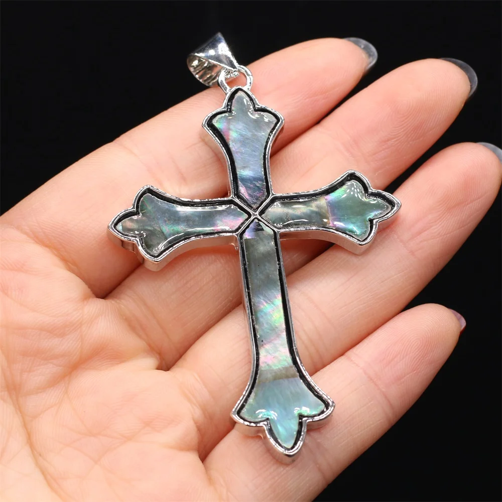 Hot Sale Natural Abalone Shell Charms Exquisite Cross Shape Punk Angel Satan Pendant for Women Jewelry Making DIY Necklace Gift
Hot Sale Natural Abalone Shell Charms Exquisite Cross Shape Punk Angel Satan Pendant for Women Jewelry Making DIY Necklace Gift