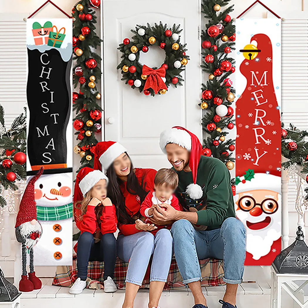 1pair Merry Christmas Banners Porch Sign Decorative Door Banner Home Shopping Mall Hanging Flag Couplet Atmosphere Layout
1pair Merry Christmas Banners Porch Sign Decorative Door Banner Home Shopping Mall Hanging Flag Couplet Atmosphere Layout