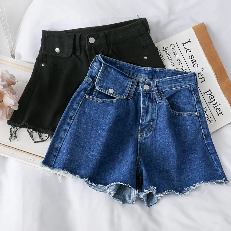 2019 New Korean Style Fringed Burr Dark High Waist Shorts Women's Autumn and Winter Students All-Matching Slimming Denim Pants
2019 New Korean Style Fringed Burr Dark High Waist Shorts Women's Autumn and Winter Students All-Matching Slimming Denim Pants