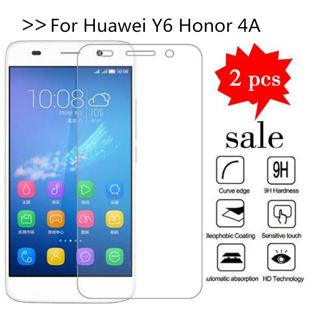 2 шт. Защитное стекло для Huawei Honor 4A закаленное Y6 | Мобильные телефоны и аксессуары