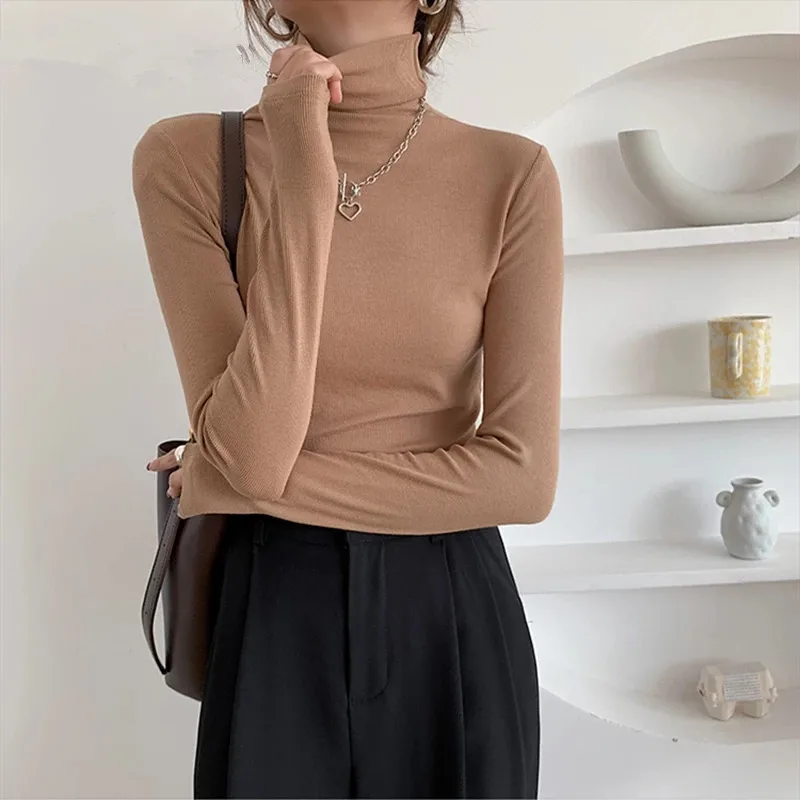 2021 New Autumn Winter Knitting Slim Turtleneck Sweater Solid Bottoming Long Sleeve Minimalist Women Pullover Jumper
2021 New Autumn Winter Knitting Slim Turtleneck Sweater Solid Bottoming Long Sleeve Minimalist Women Pullover Jumper