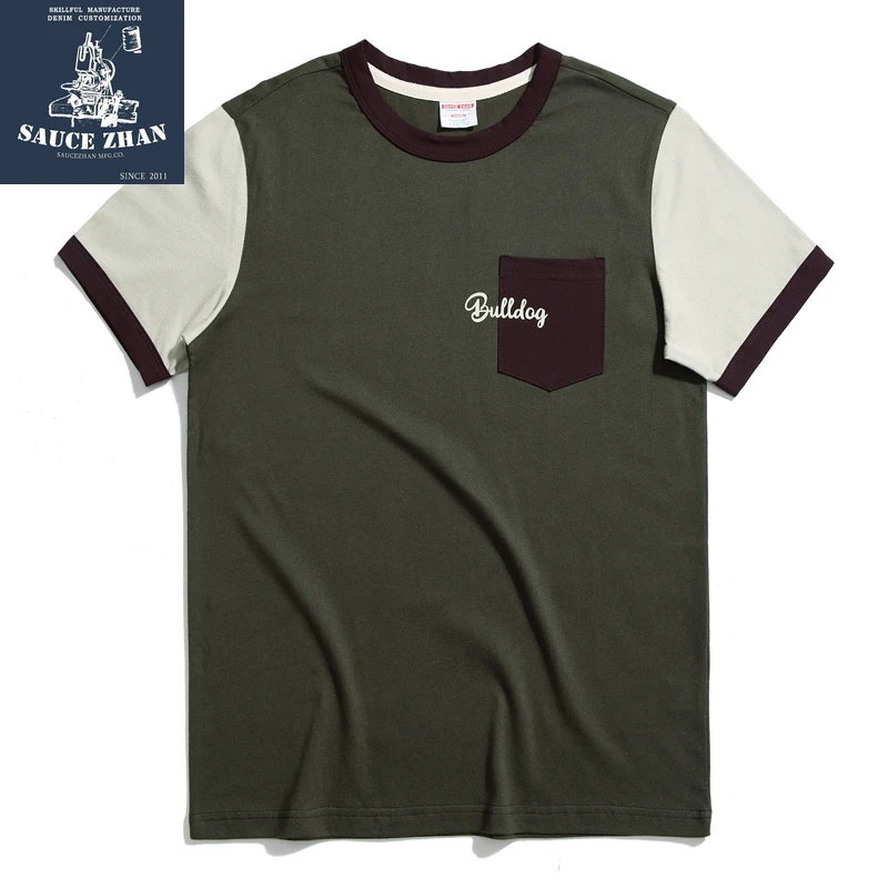 Tee Thin Ringer Patchwork Short Tees Classic TShir Men's Summer Slim Fit T-shirt Cotton
Tee Thin Ringer Patchwork Short Tees Classic TShir Men's Summer Slim Fit T-shirt Cotton