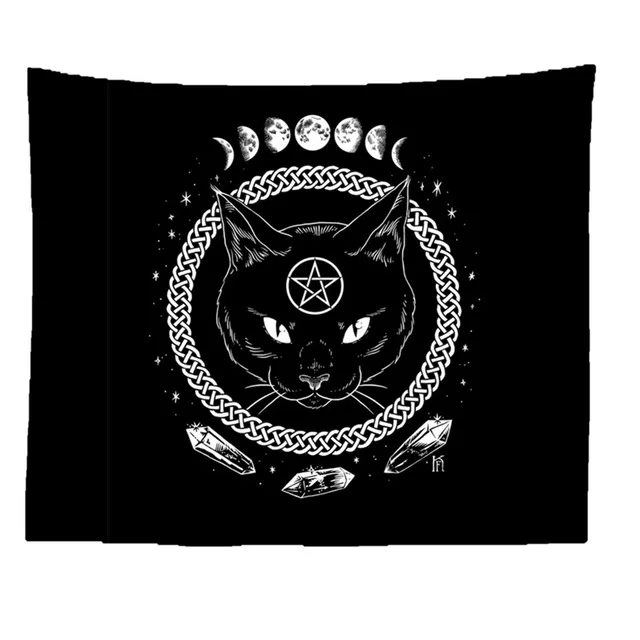 Cat Mysterious Divination Witchcraft Wall Hanging Tapestries Baphomet Occult Home Wall Black Cool Decor Cat Coven
Cat Mysterious Divination Witchcraft Wall Hanging Tapestries Baphomet Occult Home Wall Black Cool Decor Cat Coven