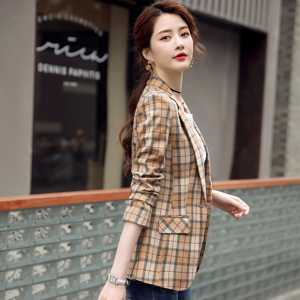 Fall Autumn Winter 2020 New Blazer Top Women Fashion S-4XL Casual Female Girl Ladies Slim Brown Coffee Plaid Coat Jacket
Fall Autumn Winter 2020 New Blazer Top Women Fashion S-4XL Casual Female Girl Ladies Slim Brown Coffee Plaid Coat Jacket