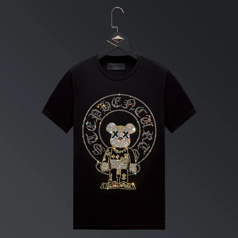2021 Rhinestones T Shirts Men Brand Short Sleeve Fashion Streetwear Modal Cotton O Neck Slim Diamonds Tops Man Plus Size 6XL
2021 Rhinestones T Shirts Men Brand Short Sleeve Fashion Streetwear Modal Cotton O Neck Slim Diamonds Tops Man Plus Size 6XL