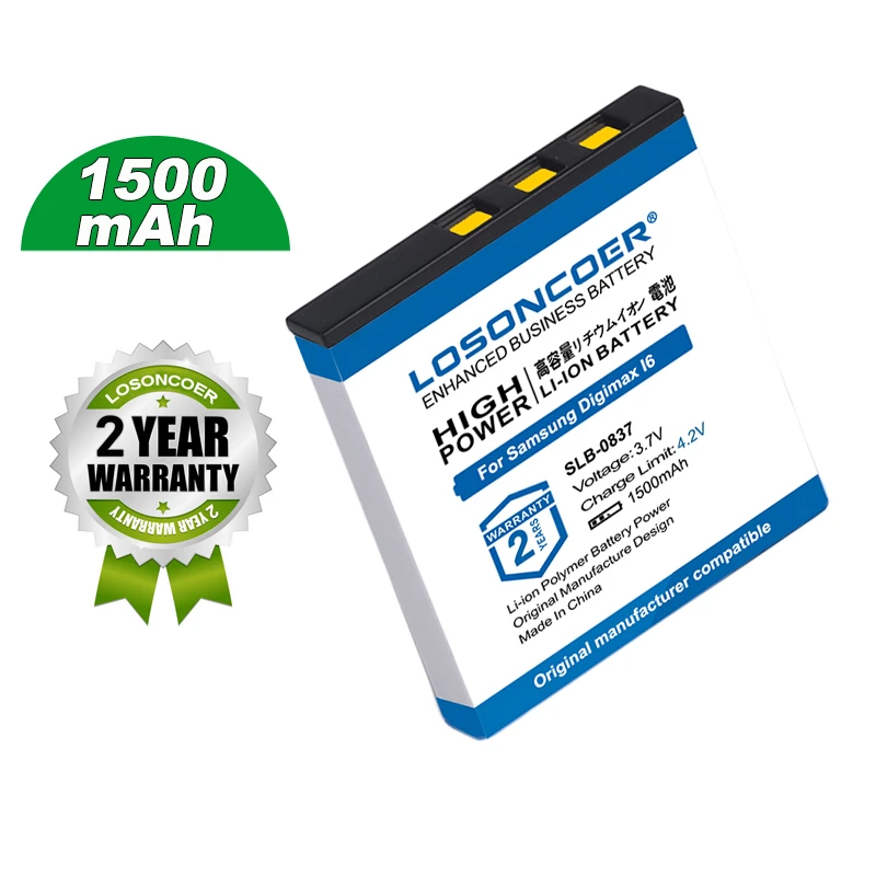Аккумулятор на 1500 мА · ч для Samsung Digimax i5 i6 PMP I50 L60 NV3 NV7 L80 I70 I70S L700 L700S L73 NV5 NV10 NV15 NV20 L70 L83T