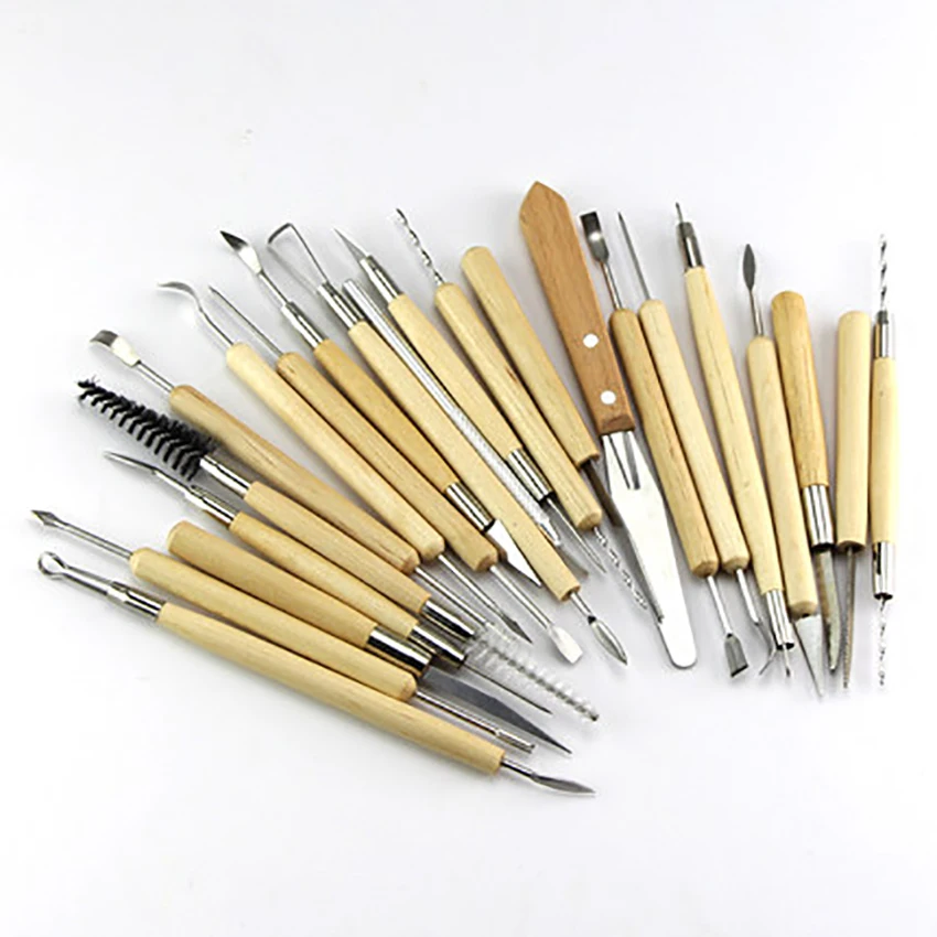 22PCS/Set Clay Tools Set Metal Tipped Clay Sculpting Tools with Wood Handle, for Clay Cleaning and Creating Decorative Effects
22PCS/Set Clay Tools Set Metal Tipped Clay Sculpting Tools with Wood Handle, for Clay Cleaning and Creating Decorative Effects