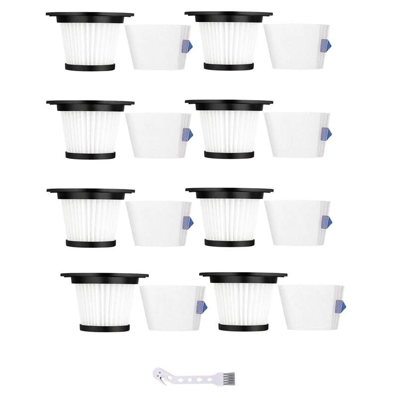 8 Pairs of Set Replacement HEPA Filter Compatible for MOOSOO K17 Cordless Vacuum (HEPA Filter&Strainer Sn)
8 Pairs of Set Replacement HEPA Filter Compatible for MOOSOO K17 Cordless Vacuum (HEPA Filter&Strainer Sn)