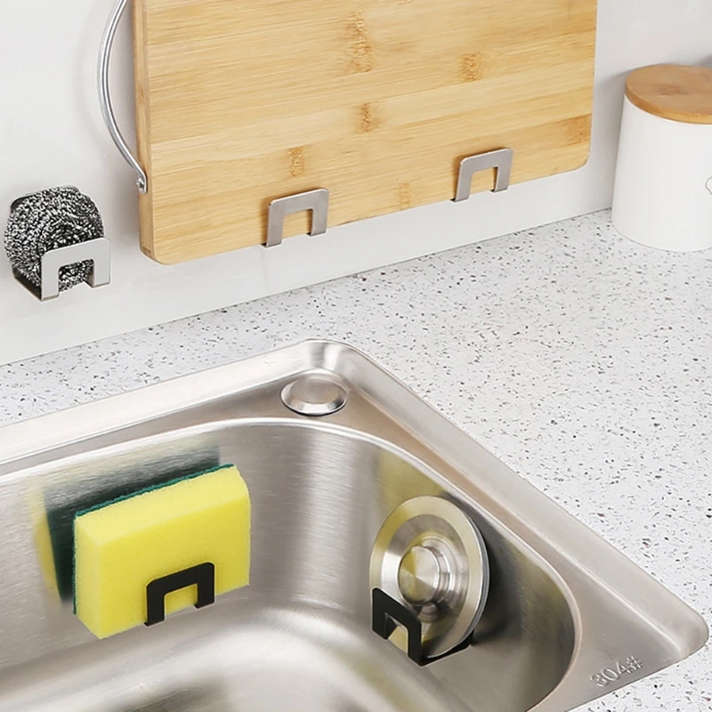 2 Pcs Sink Sponge Holder Wall Mounted Cutting Board Stand Multifunctional Kitchen Storage Shelf Space Saving Punch-free
2 Pcs Sink Sponge Holder Wall Mounted Cutting Board Stand Multifunctional Kitchen Storage Shelf Space Saving Punch-free
