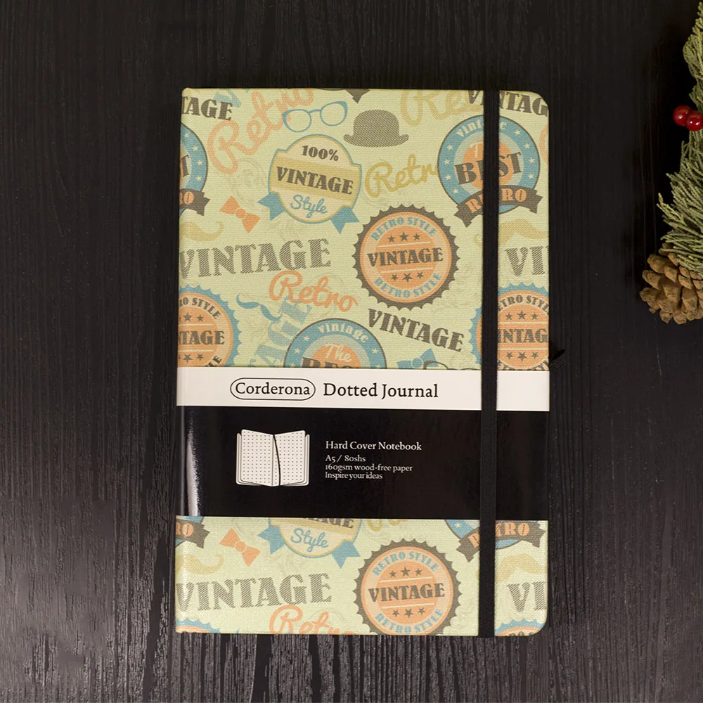A5 160gsm Dotted Grid Bullet NotebookJournal Vintage Retro Hardcover Elastic Band Travel Planner Diary
A5 160gsm Dotted Grid Bullet NotebookJournal Vintage Retro Hardcover Elastic Band Travel Planner Diary