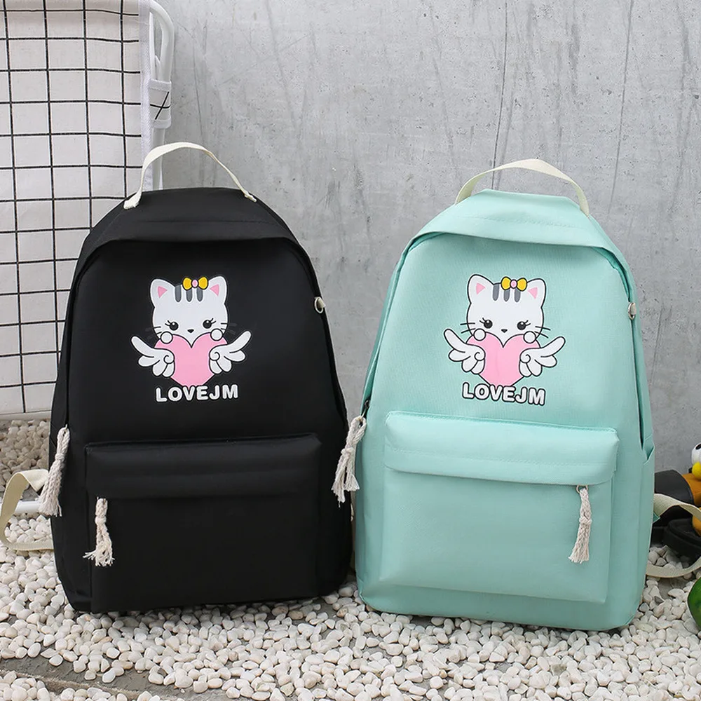 2020 4pcs/Set Cartoon Alphabet Student Cat Backpack Casual Large Capacity Travel Multi-Function Small Ladies School Backpack New
2020 4pcs/Set Cartoon Alphabet Student Cat Backpack Casual Large Capacity Travel Multi-Function Small Ladies School Backpack New