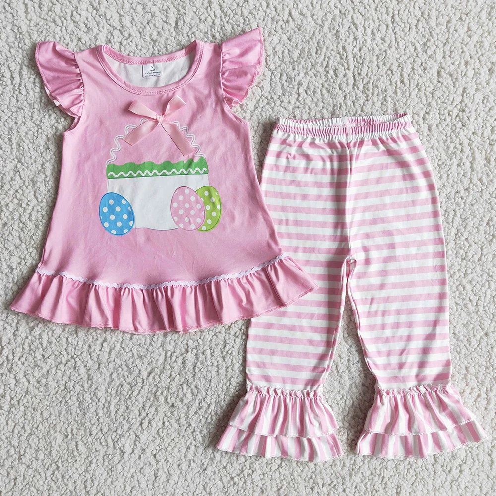 Kids Pink Short Sleeve T-Shirt With Eggs Match Stripes Leggings Girls Spring Cute Cartoon Outfit With High Quality
Kids Pink Short Sleeve T-Shirt With Eggs Match Stripes Leggings Girls Spring Cute Cartoon Outfit With High Quality