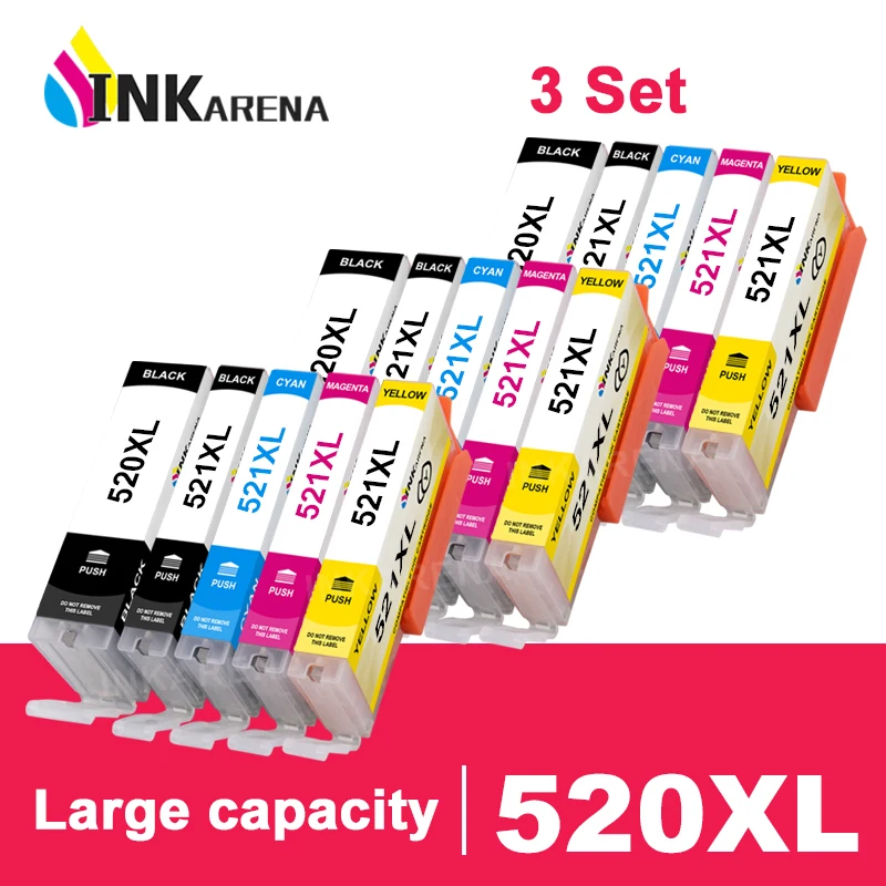 

Ink Cartridges PGI 520 CLI 521 for Canon Cartridge PIXMA iP3600 4600 4700 MP 540 550 560 620 630 640 980 MX860 Printer Full Ink