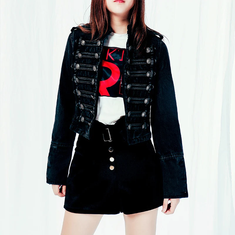 Short Denim Jacket Jeans Women Clothing Motorcycle Suit Club Punk Cardigan Crop Coat Vintage Steampunk Outwears Motor Bike Black
Short Denim Jacket Jeans Women Clothing Motorcycle Suit Club Punk Cardigan Crop Coat Vintage Steampunk Outwears Motor Bike Black