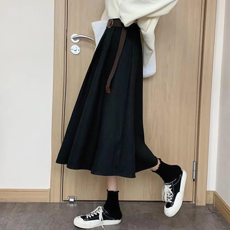 Solid Skirts Women Mid-calf High Waist Friends Korean Style Elegant College Spring Autumn All-match Jupe Mujer Faldas Female Ins
Solid Skirts Women Mid-calf High Waist Friends Korean Style Elegant College Spring Autumn All-match Jupe Mujer Faldas Female Ins