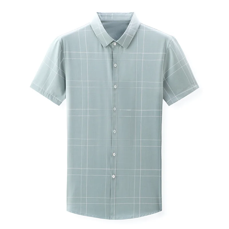 Summer Men's Plaid Shirt Oversize 4XL Youth Male Lapel Short Sleeve Blouses High Quality Handsome Casual Slim Fit Chemise Homme
Summer Men's Plaid Shirt Oversize 4XL Youth Male Lapel Short Sleeve Blouses High Quality Handsome Casual Slim Fit Chemise Homme