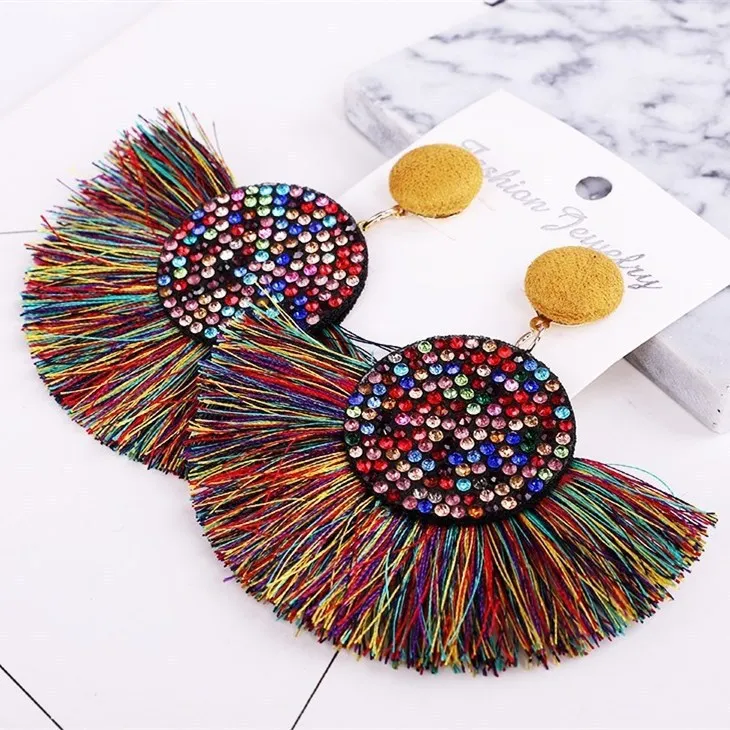2021Exaggerated Round Diamond Tassel Earrings Women's Accessories Fashion Accessories In Europe and America. Dangle Earrings
2021Exaggerated Round Diamond Tassel Earrings Women's Accessories Fashion Accessories In Europe and America. Dangle Earrings
