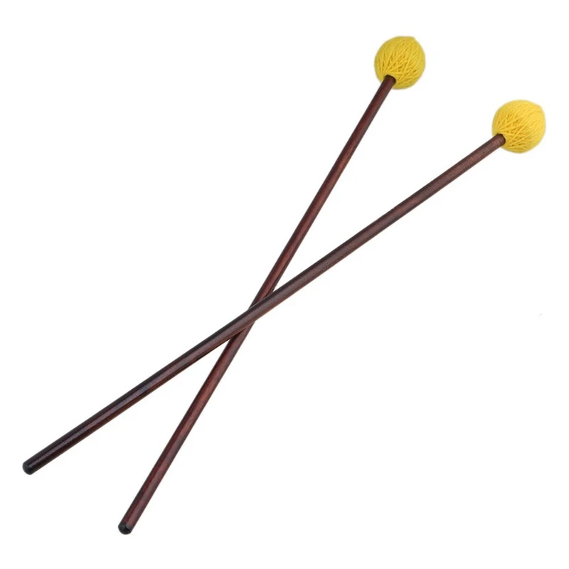 1 пара клавиатура для головы средней жесткой пряжи Marimba Mallets с кленовой ручкой