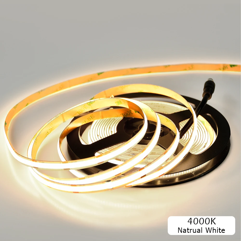 FCOB Led Lights 6mm PCB 512 LEDs RA90 High Density Flexible FOB COB 5m LED Strip Light 3000K to 6000K Linear Dimmable DC12V 24V
FCOB Led Lights 6mm PCB 512 LEDs RA90 High Density Flexible FOB COB 5m LED Strip Light 3000K to 6000K Linear Dimmable DC12V 24V