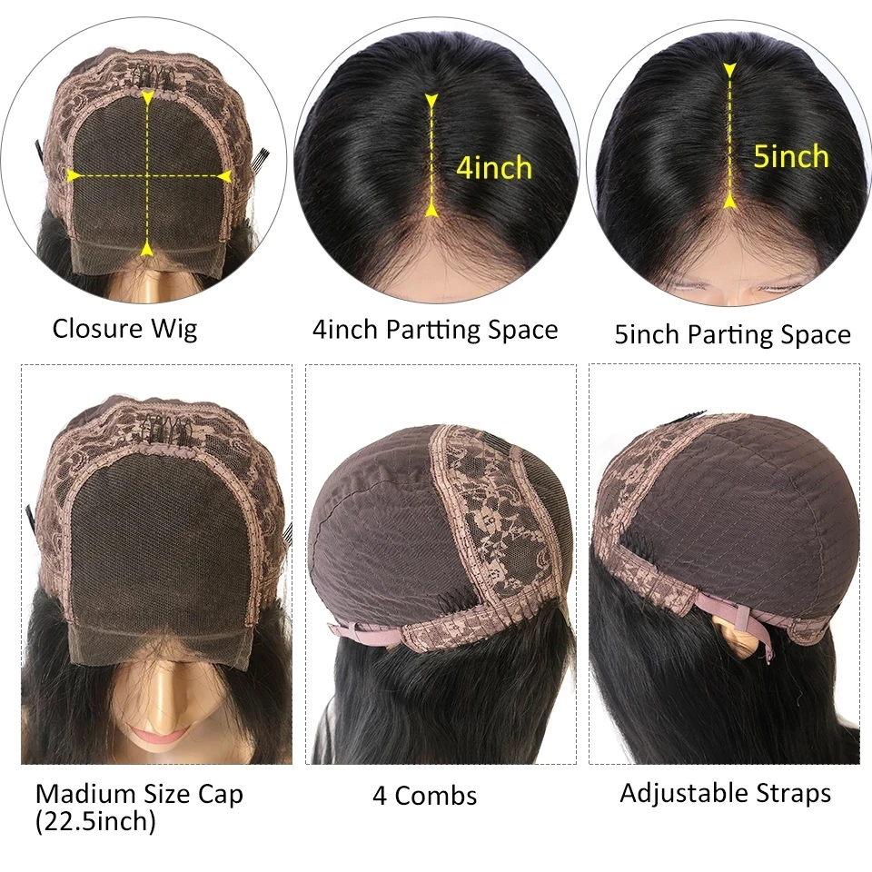 4x4 5x5 Lace Closure Human Hair Wigs Straight 8-28Inch Brazilian Remy Lace Wigs For Women Virgo 150% Straight Lace Closure Wigs
4x4 5x5 Lace Closure Human Hair Wigs Straight 8-28Inch Brazilian Remy Lace Wigs For Women Virgo 150% Straight Lace Closure Wigs