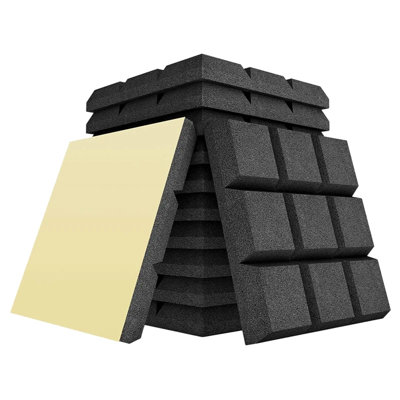 12Pack Acoustic Foam Adhesive Panels 2X12X12Inch Sound Proof Foam Panels for Sound Insulation Absorbing,9 Block Tiles
12Pack Acoustic Foam Adhesive Panels 2X12X12Inch Sound Proof Foam Panels for Sound Insulation Absorbing,9 Block Tiles