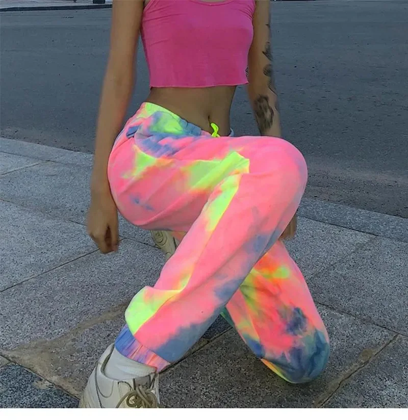 Jogging Femme Tie Dye Print Sweatpants 2021 Summer Outfits Womens Streetwear Bottoms Elastic High Waist Trousers Y2k Baggy Pants 
Jogging Femme Tie Dye Print Sweatpants 2021 Summer Outfits Womens Streetwear Bottoms Elastic High Waist Trousers Y2k Baggy Pants