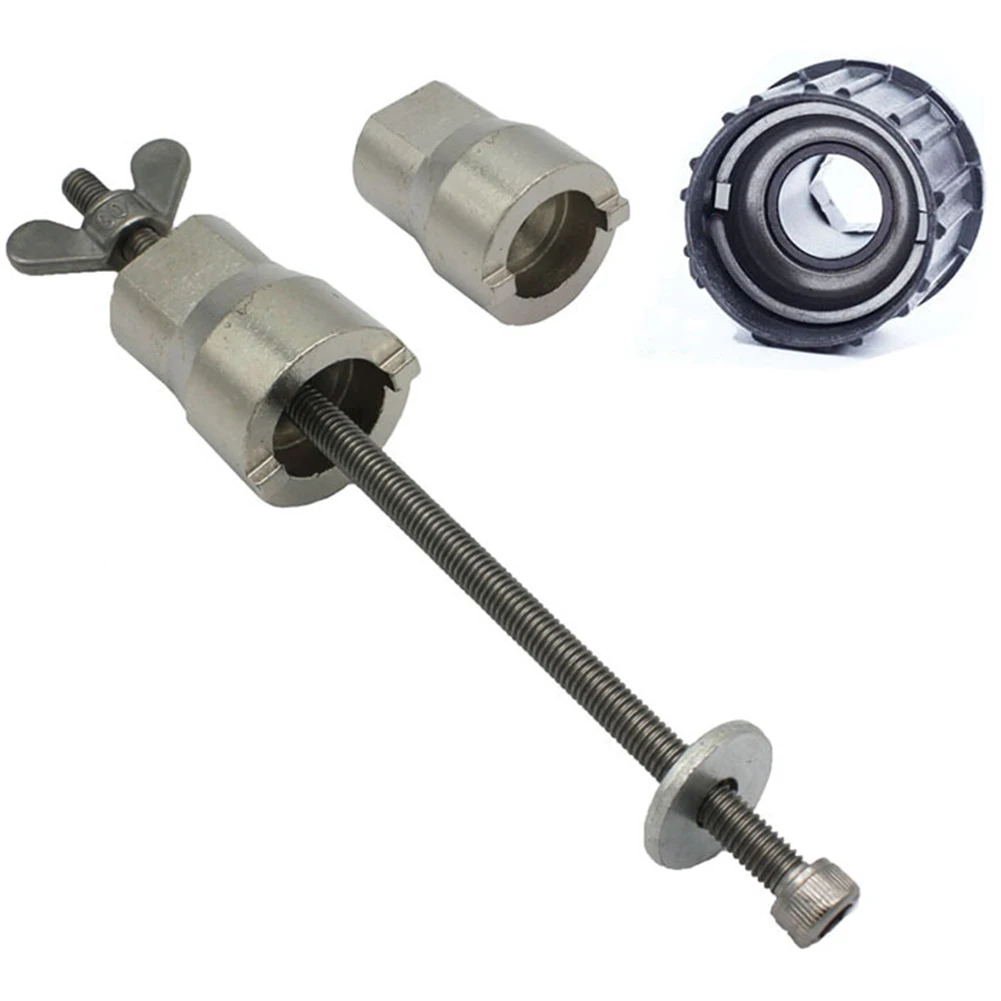 Stainless Steel Bike Hub Disassembly Tool Set with Full-Threaded Rod Flywheel Remove Repair | Спорт и развлечения