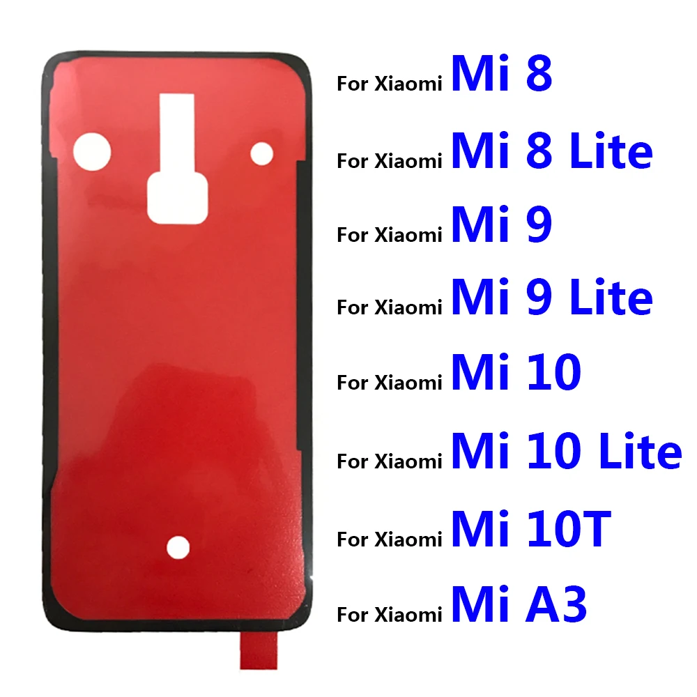 

Наклейка на заднюю крышку аккумулятора, клейкая лента для Xiaomi Mi 8 9 10 Mi8 Mi9 Mi10 10T Lite Pro A3 Redmi Note 7 8 9 9s 10 Pro
