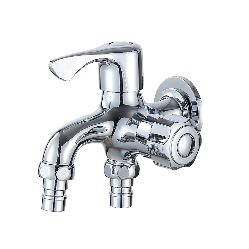 Wall Mounted Washing Machine Faucet Double Water Outlet Dual Handle Cold Water Tap Garden Washing Machine Bibcock Mop Pool Tap 
Wall Mounted Washing Machine Faucet Double Water Outlet Dual Handle Cold Water Tap Garden Washing Machine Bibcock Mop Pool Tap