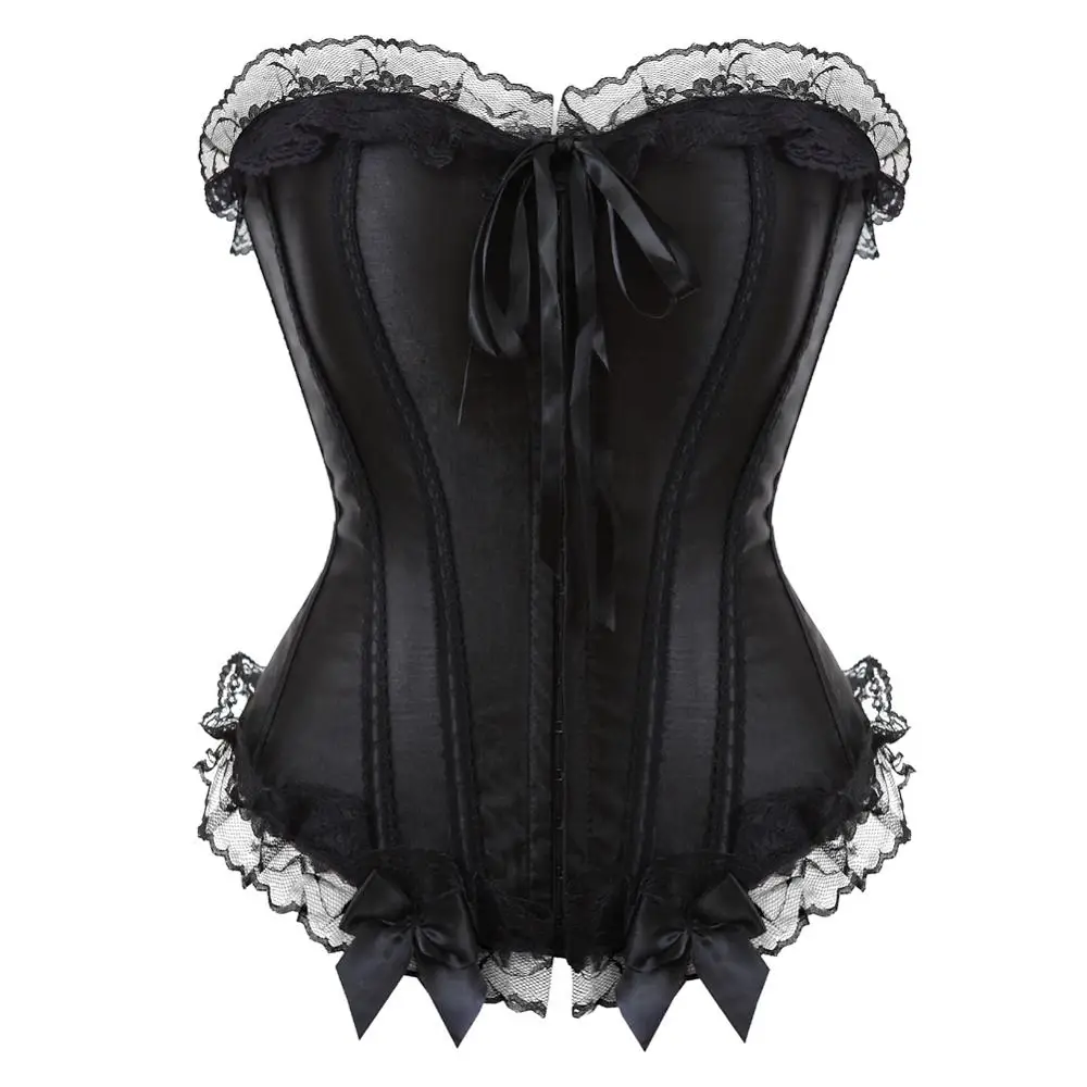 Corsets Gothic Plus Size Lace Trim Bustiers Women Corsetto Breathable Thin Boned Top Dance Party Christmas Santa Claus Costume
Corsets Gothic Plus Size Lace Trim Bustiers Women Corsetto Breathable Thin Boned Top Dance Party Christmas Santa Claus Costume