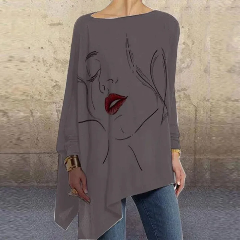 Fashion Harajuku Women Top Loose Lrregular Ladies Graphic Printed Shirt O-neck Long Sleeve Tee Vintage T-Shirt Plus Size Clothes
Fashion Harajuku Women Top Loose Lrregular Ladies Graphic Printed Shirt O-neck Long Sleeve Tee Vintage T-Shirt Plus Size Clothes