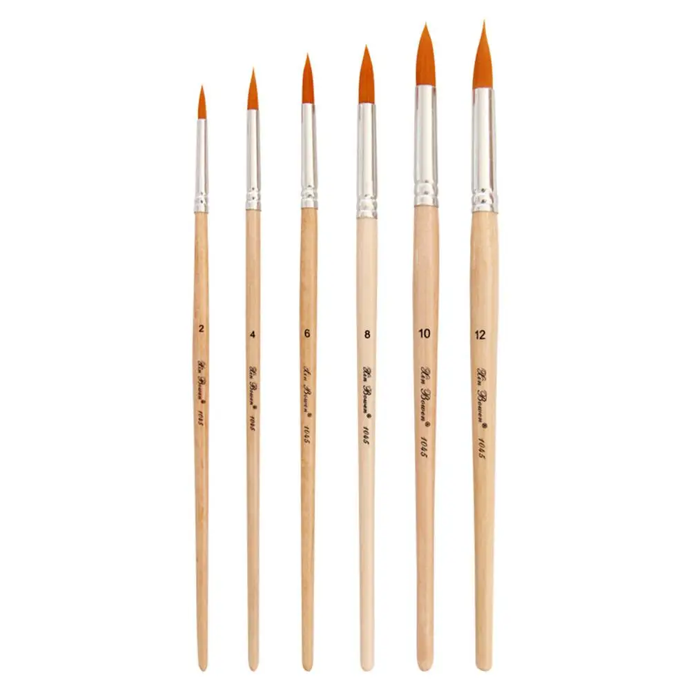 6pcs/set Oil Paint Brush Different Size Nylon Hair Brushes for Colorful Water Painting Art Paint Tool
6pcs/set Oil Paint Brush Different Size Nylon Hair Brushes for Colorful Water Painting Art Paint Tool