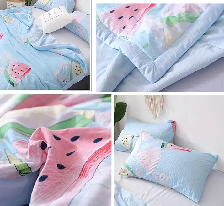 High Quality Fruit design Washed Cotton Summer Air Conditioner Cool Thin Quilt Comfortable Home Textile Bedding Comforters Duvet
High Quality Fruit design Washed Cotton Summer Air Conditioner Cool Thin Quilt Comfortable Home Textile Bedding Comforters Duvet