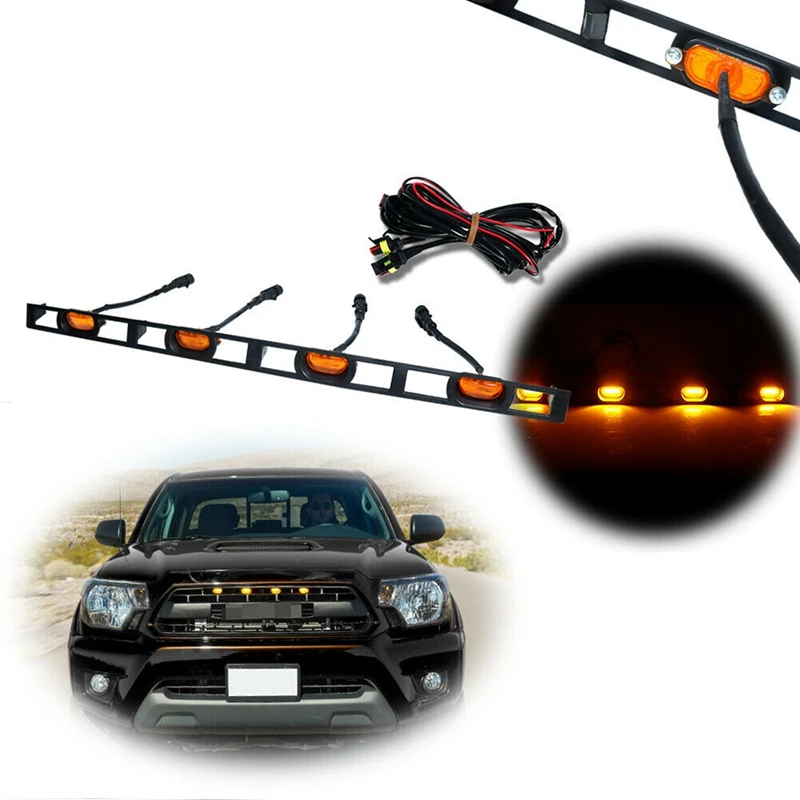 NEW-Car Front Hood Grille Amber LED Lights y with Wire Harness for Toyota Tacoma 2012-2015
NEW-Car Front Hood Grille Amber LED Lights y with Wire Harness for Toyota Tacoma 2012-2015