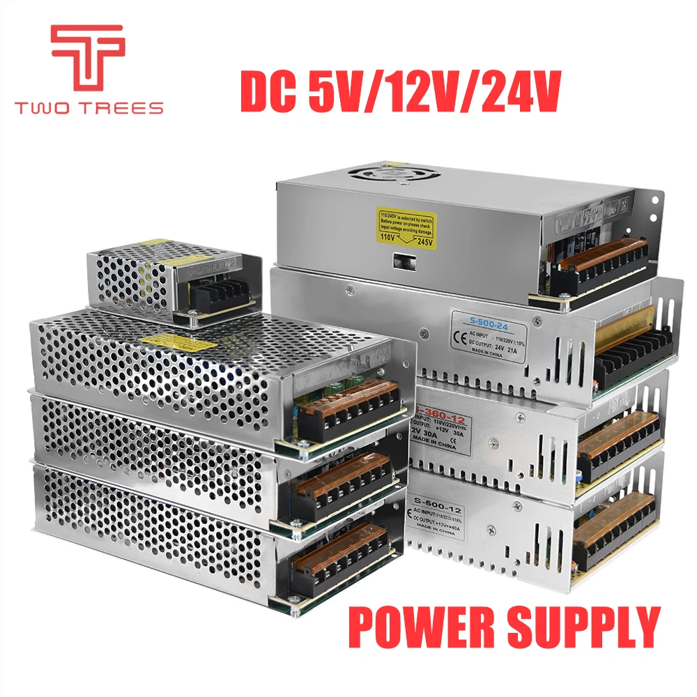 5V 12V 24V Power Supply 10A 16.5A 20A 25A 30A 40A 60A 5A Switching Volt 220V to AC-DC SMPS 110V 3D Printer Part | Компьютеры и офис