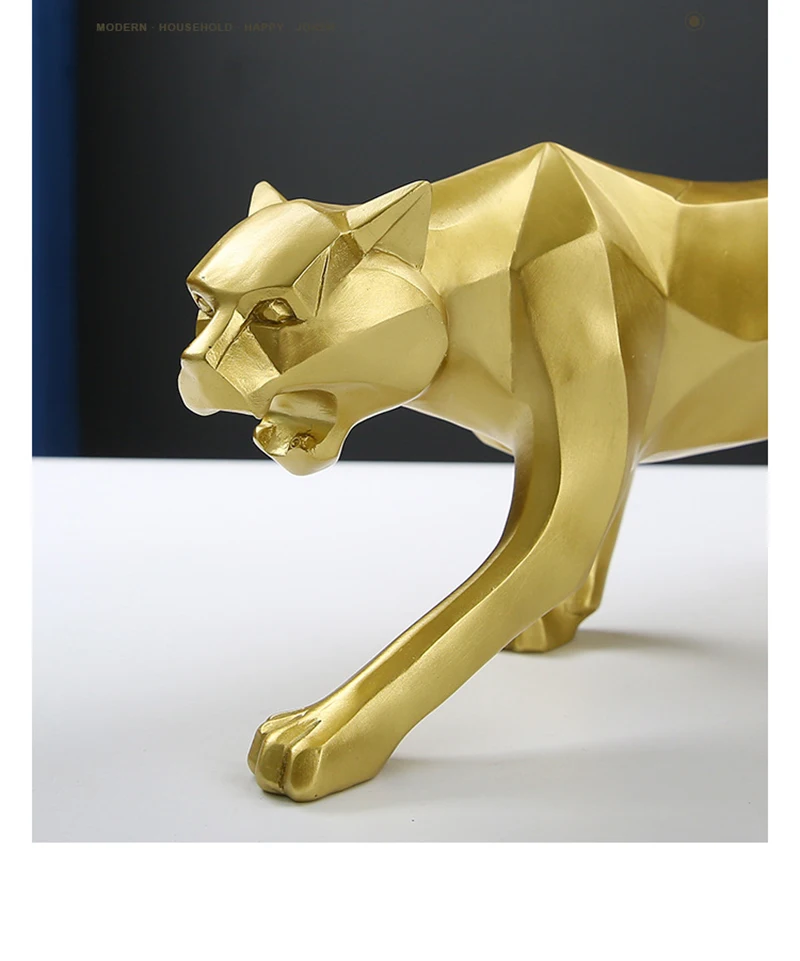 New 2020 Leopard Statue Figurine Modern Abstract Geometric Style Resin Panther Animal Large Ornament Home Decoration Accessories
New 2020 Leopard Statue Figurine Modern Abstract Geometric Style Resin Panther Animal Large Ornament Home Decoration Accessories