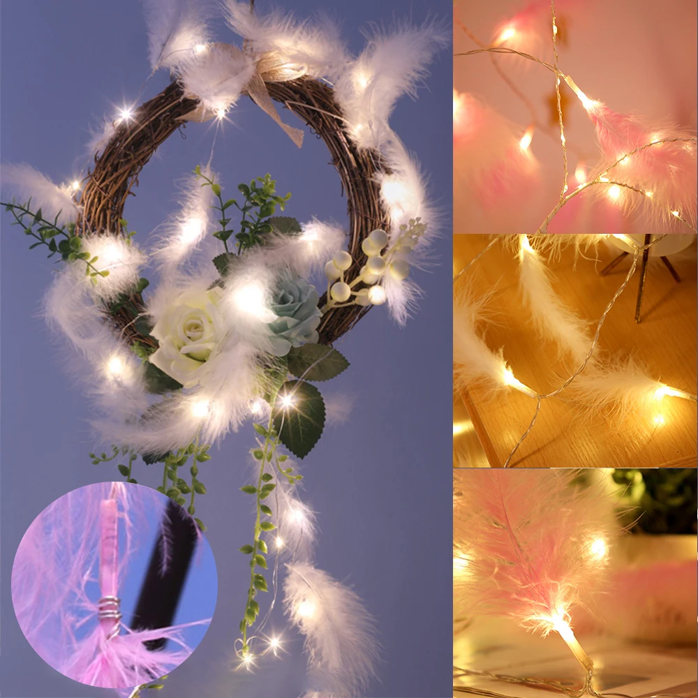 Feather String Lights Battery Powered Copper Wire Curtain Light Christmas Tree Decorative Garlands For Home New Year Decor
Feather String Lights Battery Powered Copper Wire Curtain Light Christmas Tree Decorative Garlands For Home New Year Decor