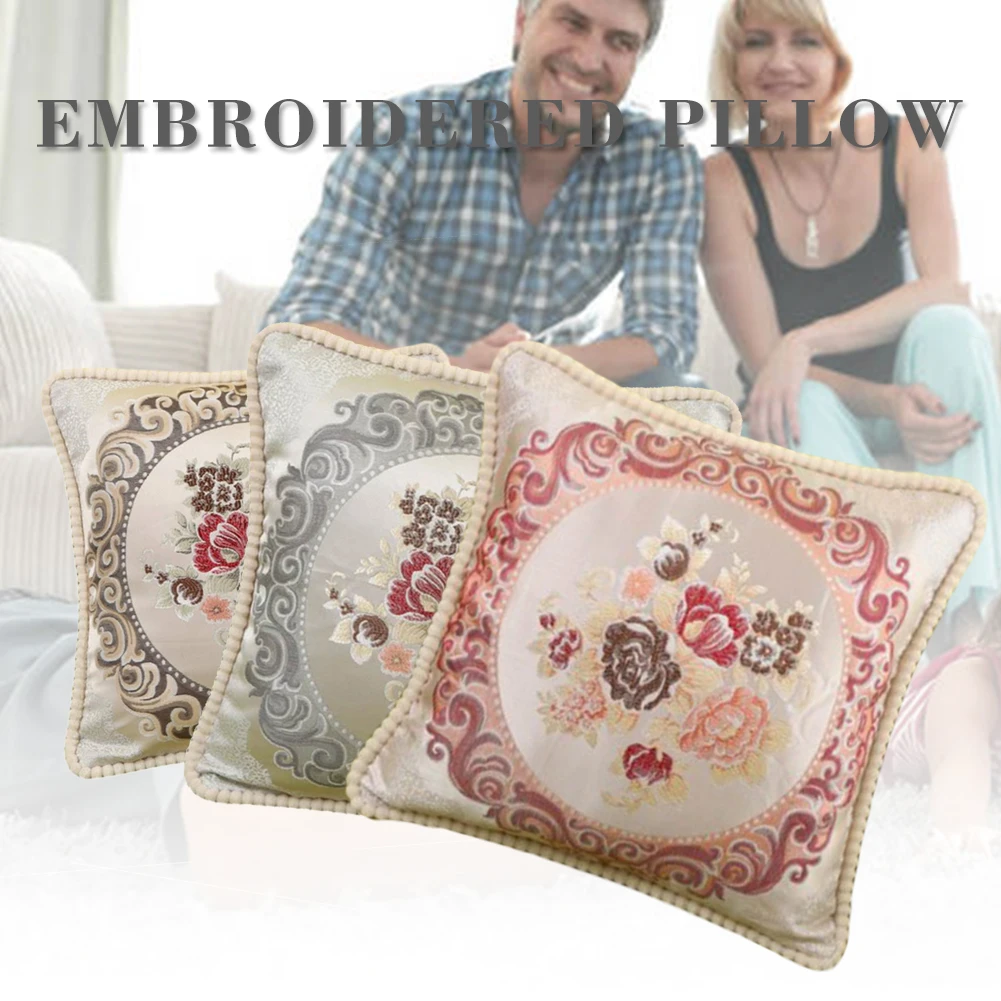 European Jacquard Floral Cushion Cover Embroidered Flower Throw Pillow Cover For Backrest Cushion Bed Home Decoration
European Jacquard Floral Cushion Cover Embroidered Flower Throw Pillow Cover For Backrest Cushion Bed Home Decoration