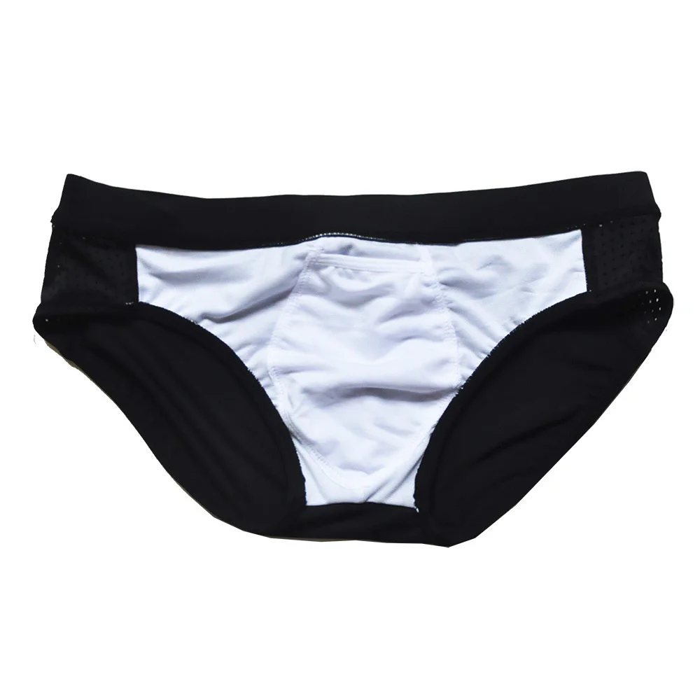 Brand new men's sexy mesh splicing black triangle swimming trunks fashion fast dry beach triangle 
Brand new men's sexy mesh splicing black triangle swimming trunks fashion fast dry beach triangle