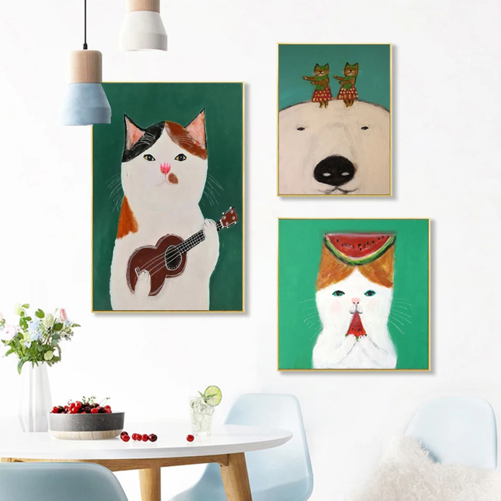 Korea Style Cartoon Cat Poster And Prints Canvas Oil Painting Nordic Wall Art Pictures For Living Room Wall Prints Pictures
Korea Style Cartoon Cat Poster And Prints Canvas Oil Painting Nordic Wall Art Pictures For Living Room Wall Prints Pictures
