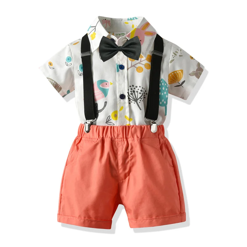 2pcs Baby Boys Summer Casual Clothes Sets,Children Kids Boys Lapel Animal Print T-shirt Removable Pocket Suspender Shorts Set
2pcs Baby Boys Summer Casual Clothes Sets,Children Kids Boys Lapel Animal Print T-shirt Removable Pocket Suspender Shorts Set