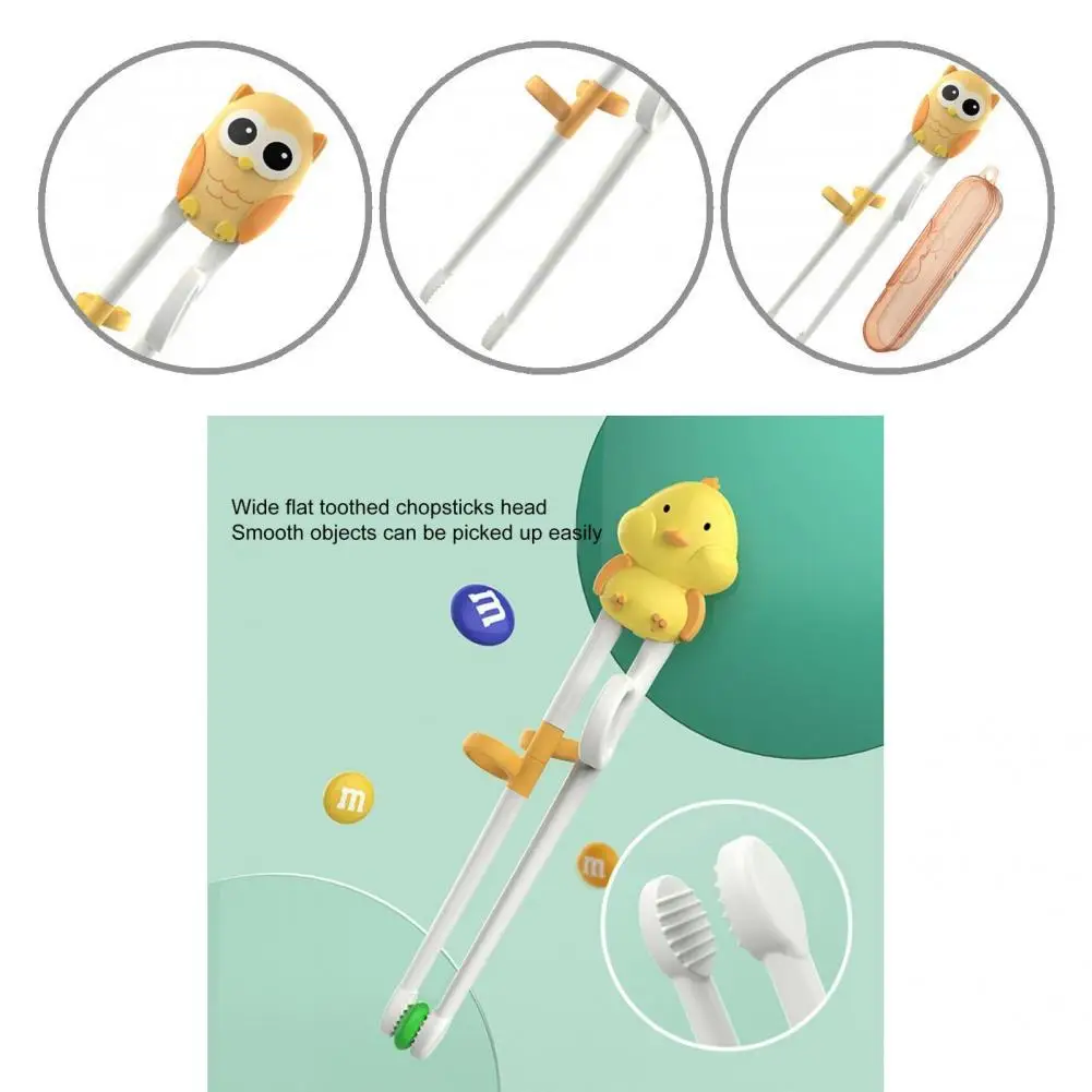 PP 1 Pair Useful Lovely Owl/Chick Patterns Training Chopsticks Healthy Beginner Chopsticks with Storage Holder for Grow up
PP 1 Pair Useful Lovely Owl/Chick Patterns Training Chopsticks Healthy Beginner Chopsticks with Storage Holder for Grow up