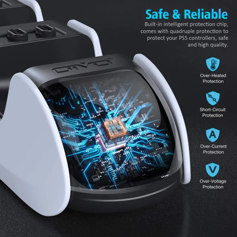 Gamepad Accessories Dual Fast Charger Stand Gamepad Wireless Controller Charging Chargers Cradle Dock Station Suitable For PS5
Gamepad Accessories Dual Fast Charger Stand Gamepad Wireless Controller Charging Chargers Cradle Dock Station Suitable For PS5